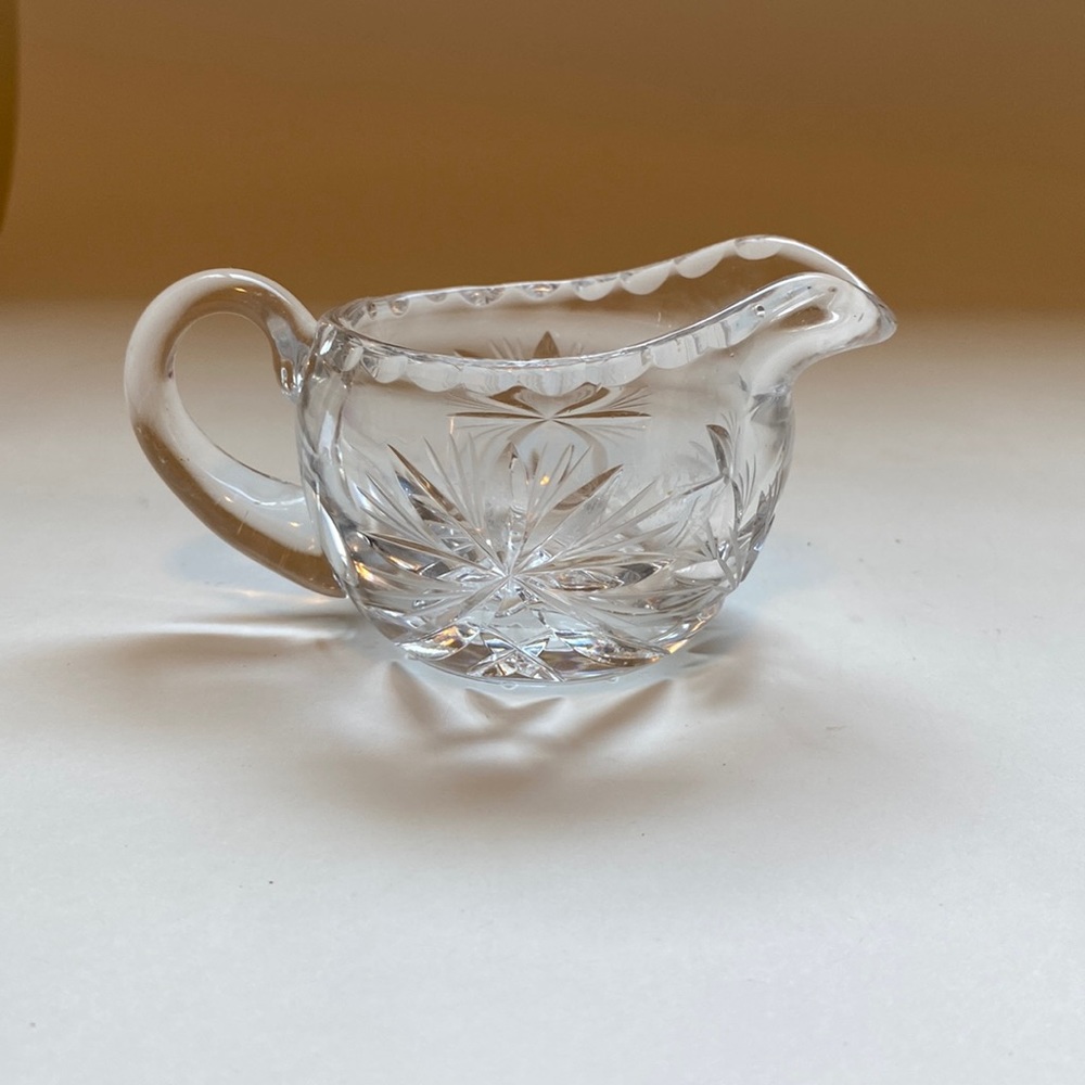 Small Cut Glass Creamer